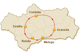 Rondreis route voor 1. Charmant Andalusië 