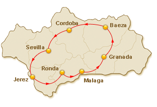 Rondreis route voor 9. De Parels van Andalusië